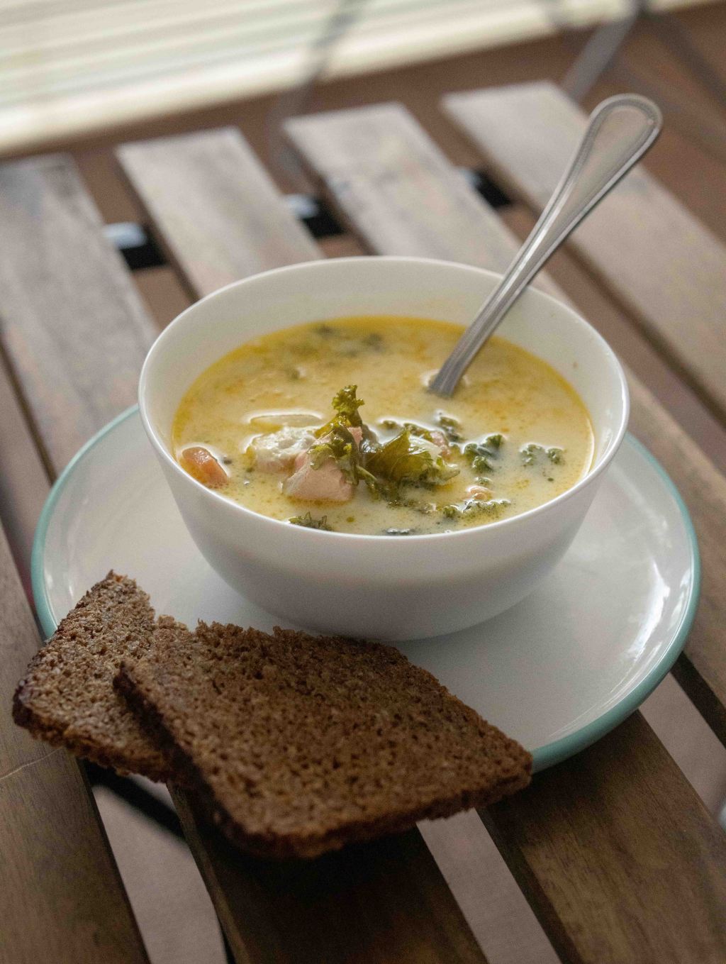 Salmon and Kale&nbsp;soup
