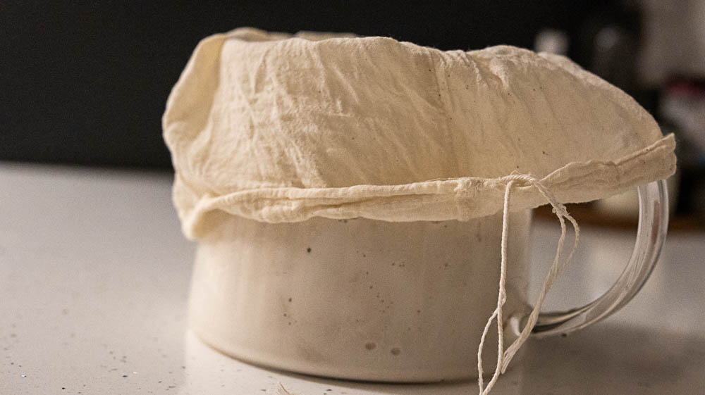 Pot with Almond Milk