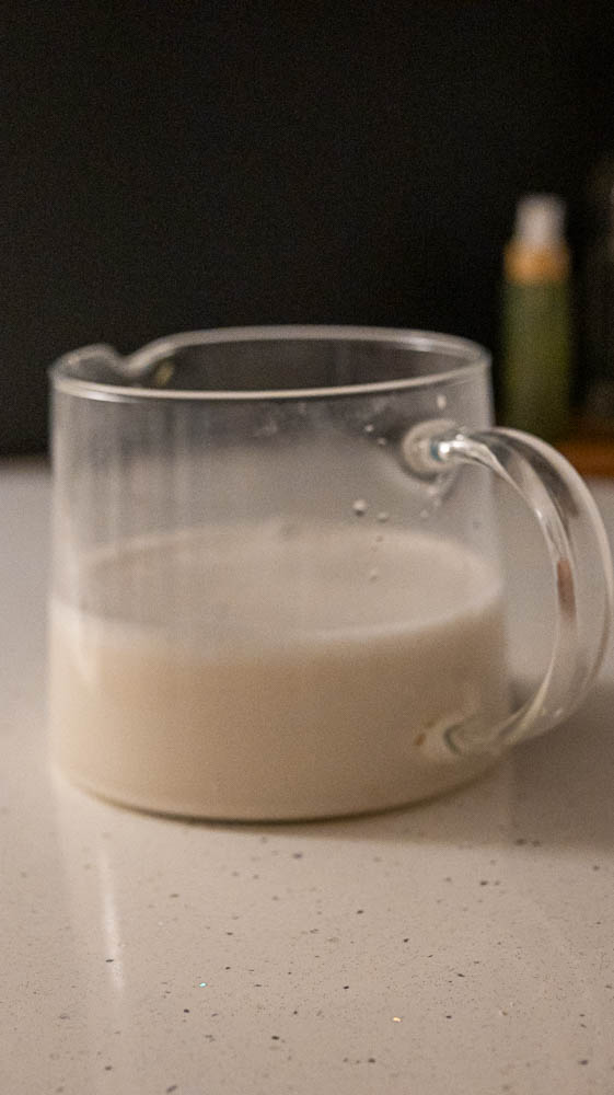 Almond Milk in a Glass Jar