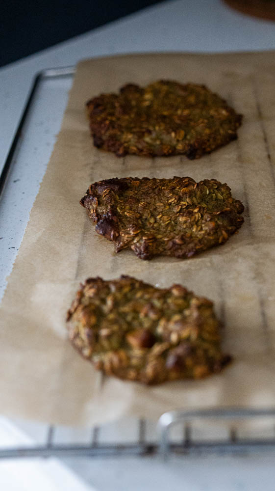 Baked Oat Matcha Cookies