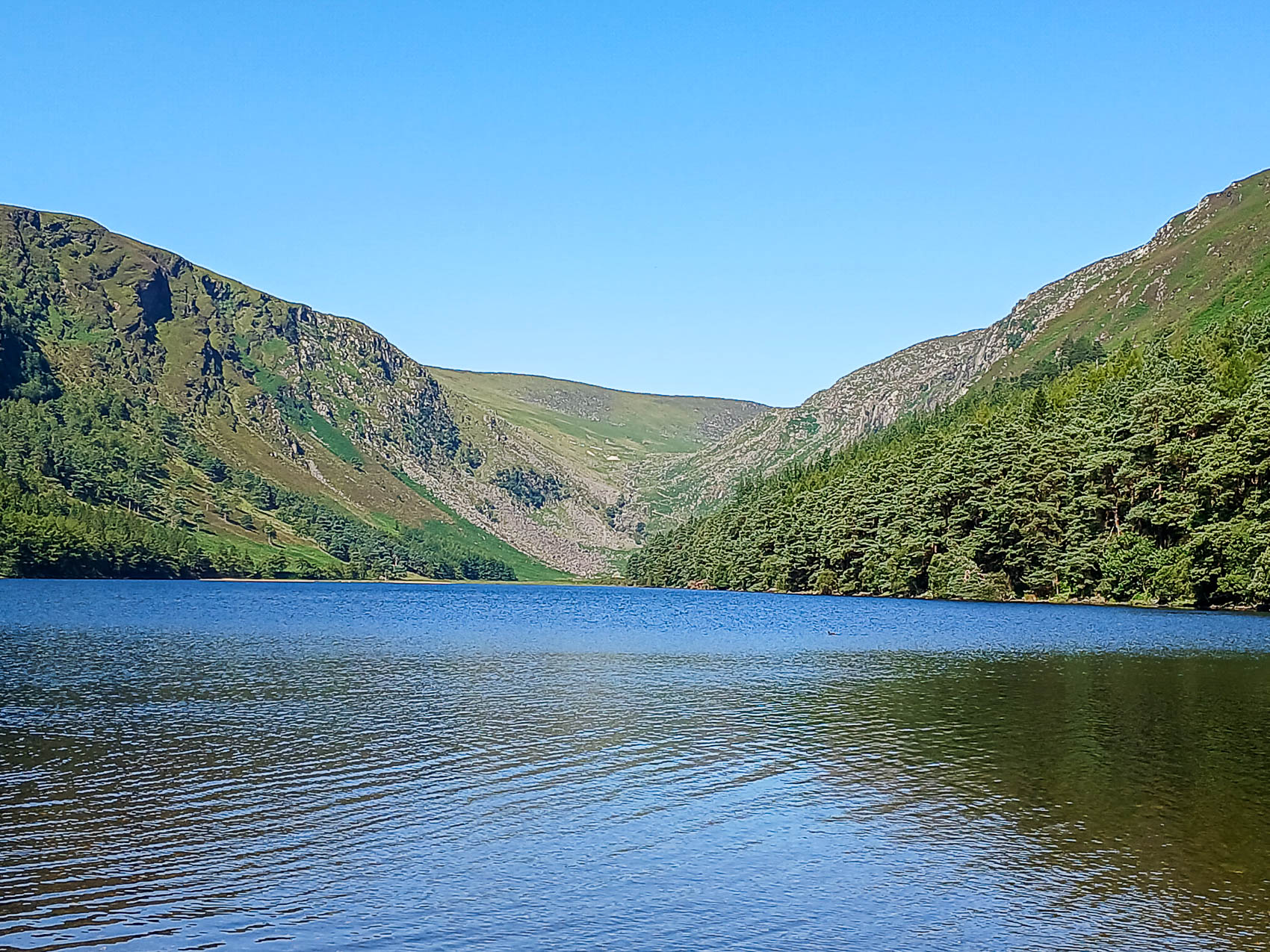 Glendalough lake and mountains