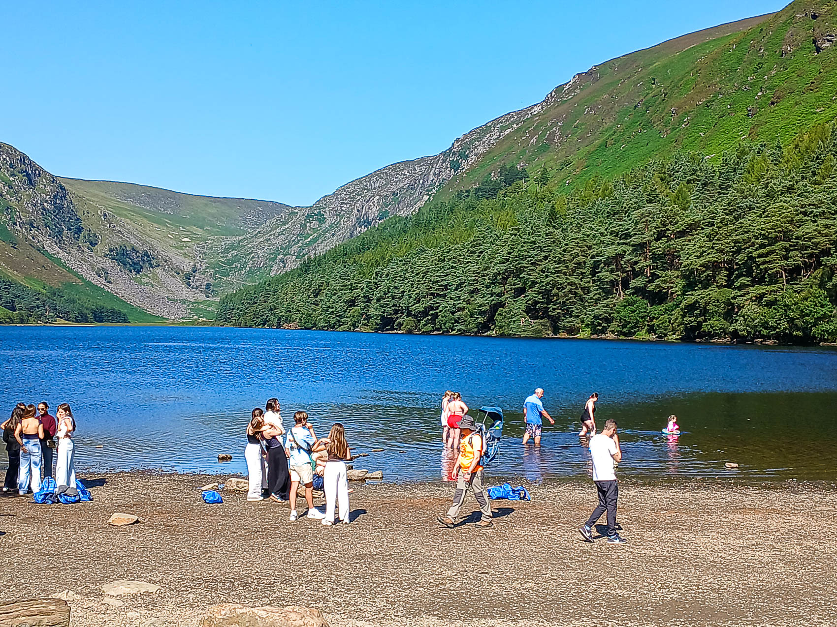 Glendalough lake and mountains
