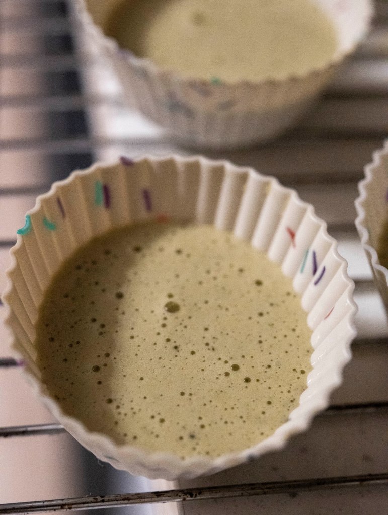 Close up of One Cupcakes before baking