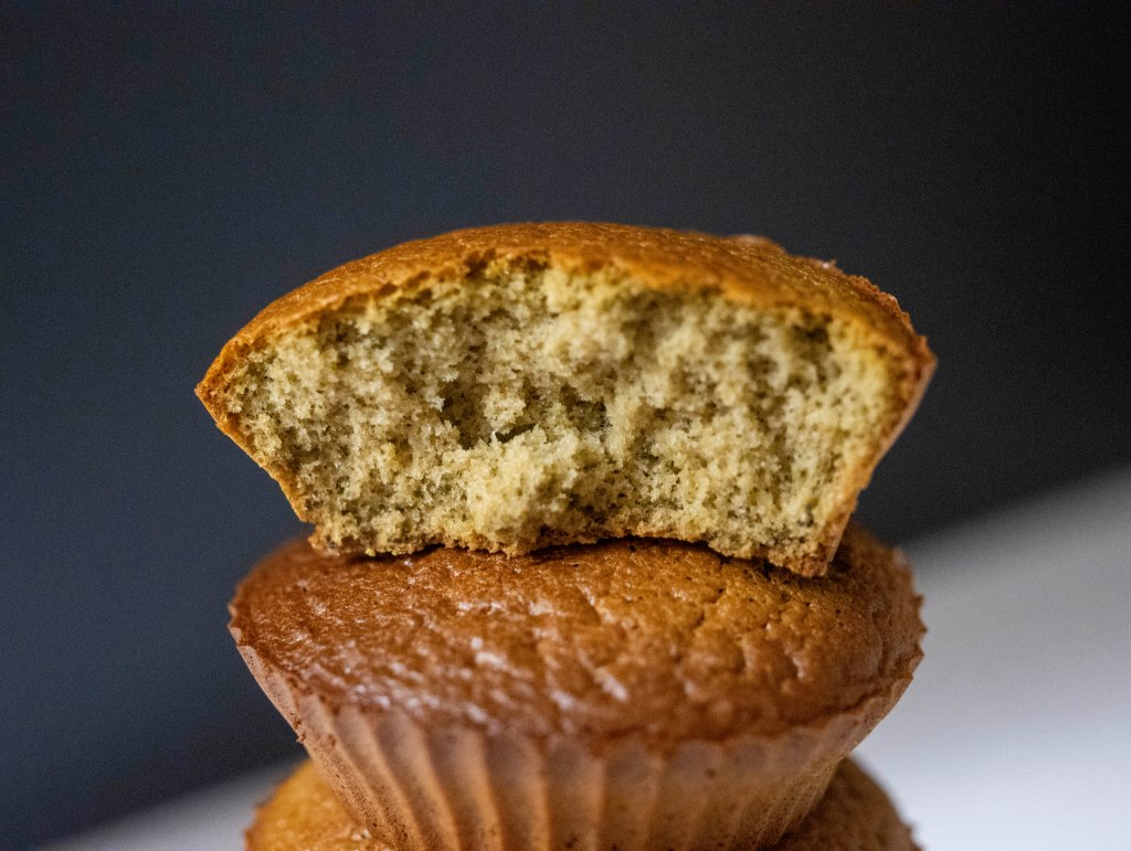 Cupcakes piece showing the inside of a cupcake